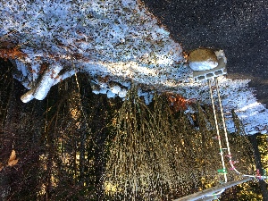 茶臼山が少し白くなりました。の写真2